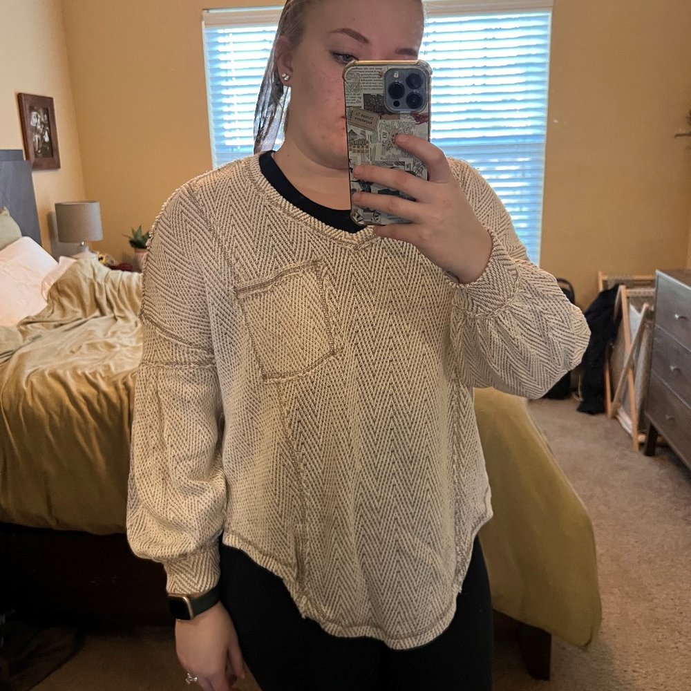 We the Free Cream knit Sweater